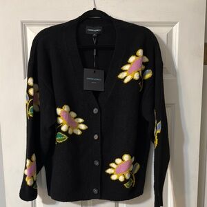 Cynthia Rowley Black Floral Women's Sweater